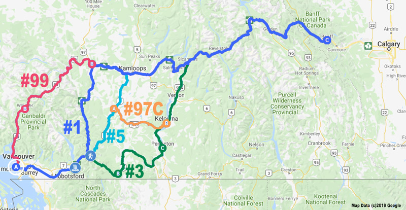 Rockies Driving Map