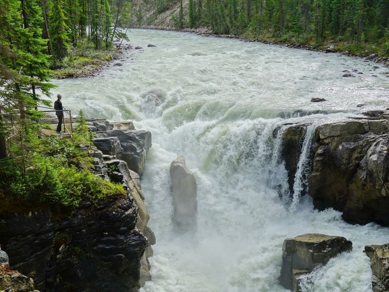 Sunwapta Falls with Eric